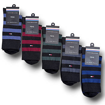 Шкарпетки чоловічі демісезонні бавовна Tommy Hilfiger, Туреччина, розмір 40-42, асорті, 04476