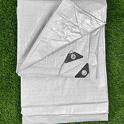 Тент - Брезент  110 г/м2 10х10м Сірий Plandeka Mochna Міцний брезент для сільськогосподарського призначення.