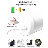 💚Портативний блендер для смузі із кришкою, Пляшка міні шейкер, Фітнес-блендер акумуляторний Білий, фото 4