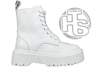 Жіночі черевики Dr. Martens Jadon White Patent ALL05053