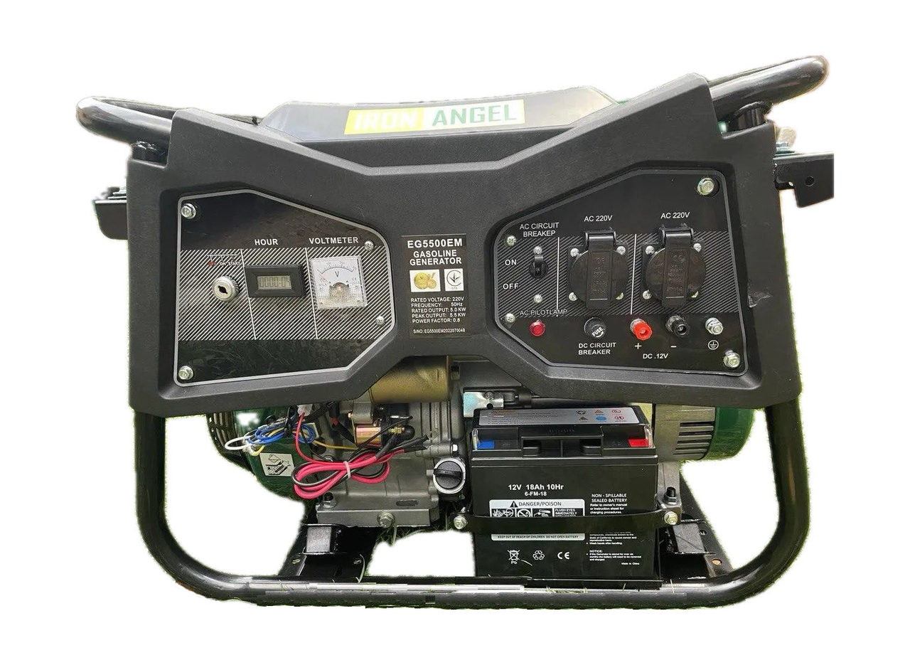 Генератор бензиновий Iron Angel EG 5500 EM (мідна обмотка)