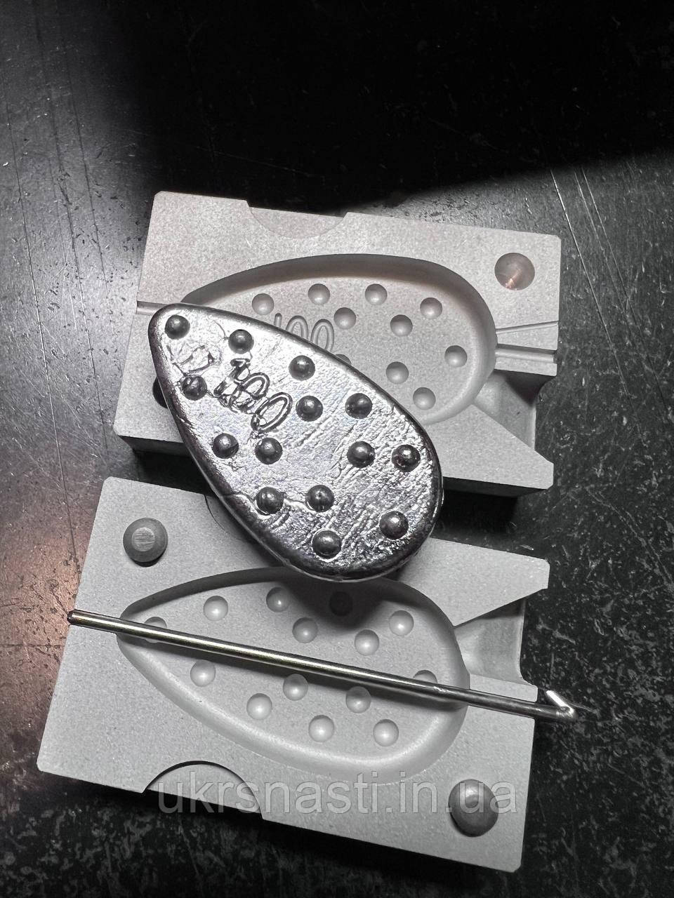 Якісна форма для грузил "СОМ" 140 г, метал Д16Т, Форми для лиття рибальських грузил, фото 1