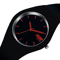 Чоловічий годинник Skmei 9068 Rubber Чорний з червоним