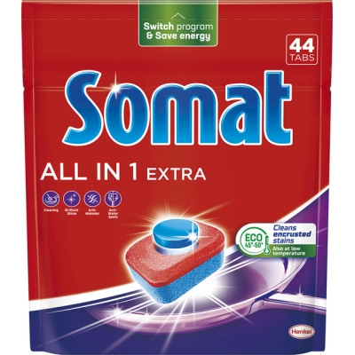 Таблетки для посудомийних машин Somat All in 1 Extra 44 шт. (9000101809190), фото 1