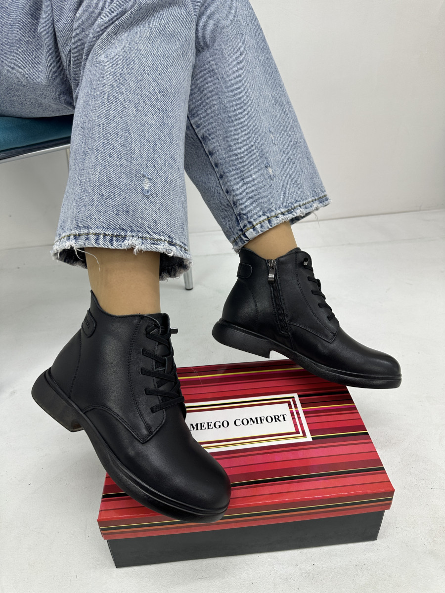Черевики жіночі MeegoComfort 23A6820-1 Black чорні шкіряні 36