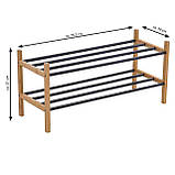 Полиця для взуття Casa Si Shoe Rack Bamboo (CS92307W04), фото 3