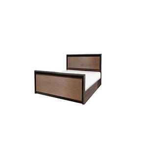 Ліжко односпальне (без основи під матрац) Гербор Коен МДФ LOZ/90 90x200 см Венге магія + Штрокс темний (GRB-1185)