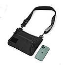 Тактична сумка через плече BLOK Slim чорна тканина барсетка, фото 4