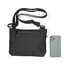 Тактична сумка через плече BLOK Slim чорна тканина барсетка, фото 8