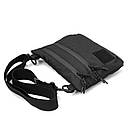 Тактична сумка через плече BLOK Slim чорна тканина барсетка, фото 6