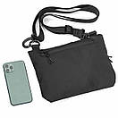 Тактична сумка через плече BLOK Slim чорна тканина барсетка, фото 2