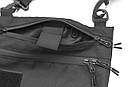 Тактична сумка через плече BLOK Slim чорна тканина барсетка, фото 9