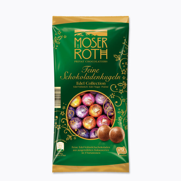 Шоколадні кульки асорті Moser Roth Mini Chocoladenkugeln, 150 г.