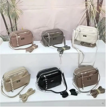 Сумка жіноча крос-боді 23*15 см на два відділення зі штучної шкіри у різних кольорах Yura