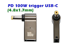 Перехідник адаптер Type-C PD 100 W на DC (4.8x1.7 mm) для заряджання ноутбука Compaq 600 Series