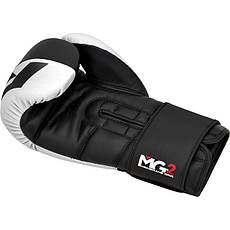 Боксерські рукавиці RDX F4 Boxing Sparring Gloves Hook&Loop WHITE/BLACK 12 унцій (капа у комплекті), фото 5