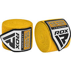 Бинти для боксу RDX WX Professional Boxing Hand Wraps Yellow (4.5м.), фото 5