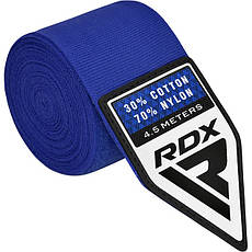 Бинти для боксу RDX WX Professional Boxing Hand Wraps Blue (4.5м.), фото 3