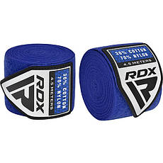 Бинти для боксу RDX WX Professional Boxing Hand Wraps Blue (4.5м.), фото 5