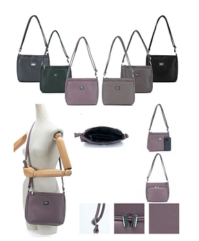 Сумка жіноча крос-боді 26*21 см на блискавці зі штучної шкіри у різних кольорах Yura