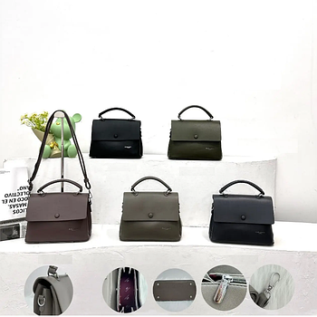 Сумка жіноча крос-боді 24,5*17,5 см з клапаном зі штучної шкіри у різних кольорах Yura