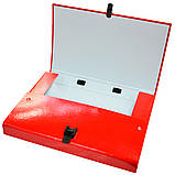 Портфель на замку, 40 мм, А4, картонний, PP-покриття, фото 2