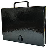 Портфель на замку, 40 мм, А4, картонний, PP-покриття, фото 3