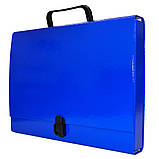 Портфель на замку, 40 мм, А4, картонний, PP-покриття, фото 4