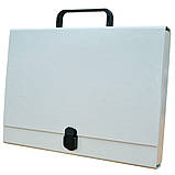 Портфель на замку, 40 мм, А4, картонний, PP-покриття, фото 7