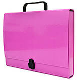 Портфель на замку, 40 мм, А4, картонний, PP-покриття, фото 8