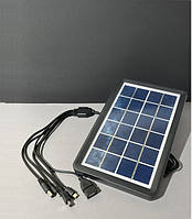 Універсальний зарядний пристрій із сонячною панеллю з USB виходом 5в1