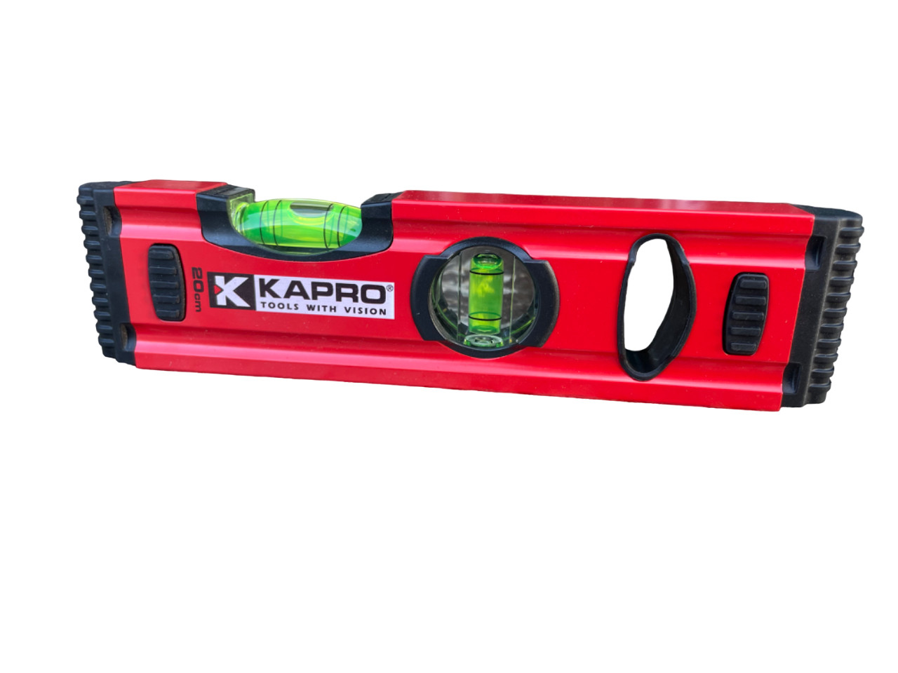 Рівень будівельний професійний Spirit New Kapro 200 мм 779-40-20 алюмінієвий бульбашковий 2 капсули