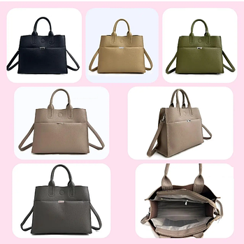 Сумка жіноча прямокутна шопер 37*30 см на блискавці зі штучної шкіри у різних кольорах Yura