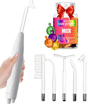 Дарсонваль для обличчя та тіла MAG-638 + Подарунок Капсули для волосся Sevich / Апарат для догляду за волоссям та шкірою