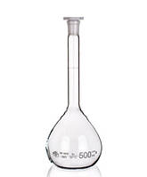 Колба мірна скляна ГОСТ 1770-74, 500 мл з вузьким горлом та однією відміткою. Україна