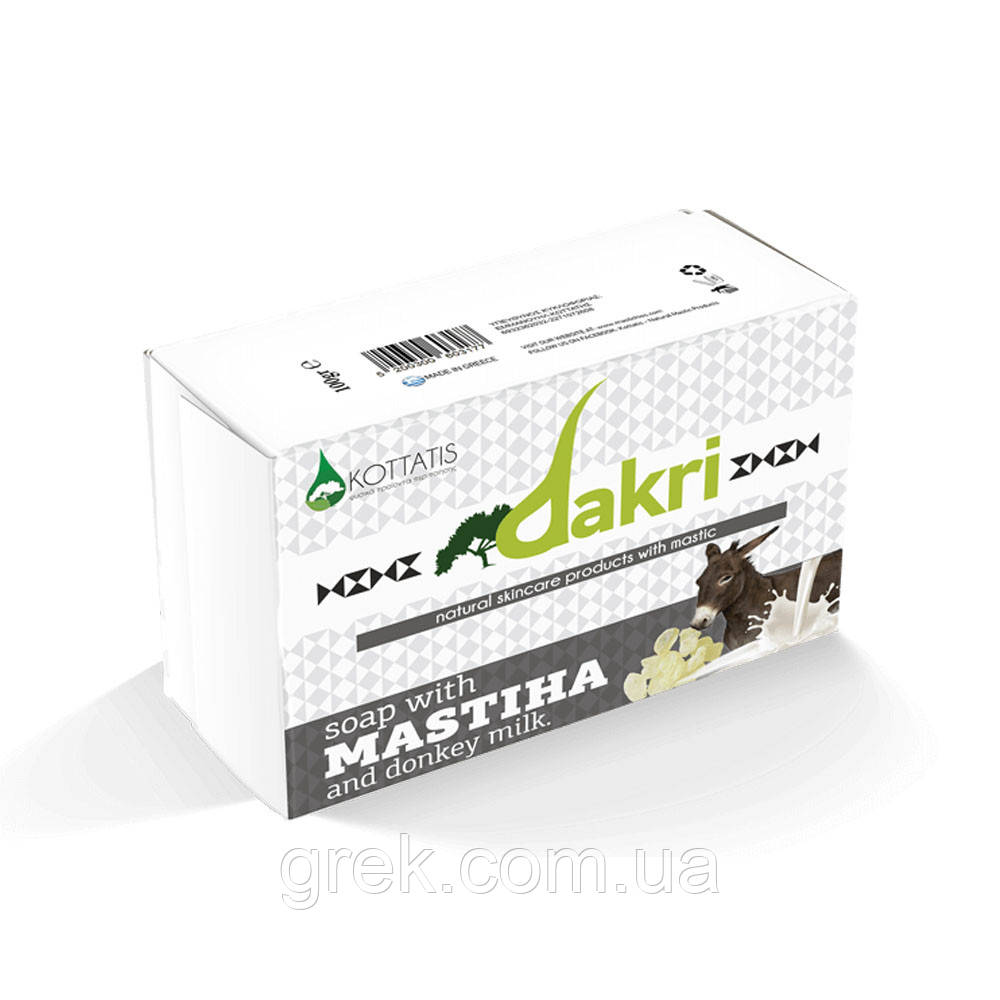 Мило з мастикою та молоком ослиці Dakry 100 г, фото 1