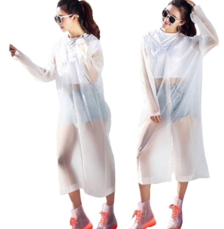 Дощовик універсальний з капюшоном EVA RAINCOAT White, фото 1