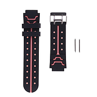 Ремінець для дитячого годинника Q750 Q100 Q60 Q80 Q90 Q528 T7 S4 Y21 Y19, 16 мм - (чорний/рожевий)