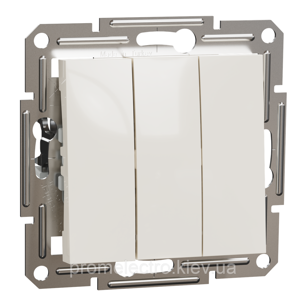 Вимикач Schneider-Electric Asfora 3-клавішний кремовий без рамки EPH2170123
