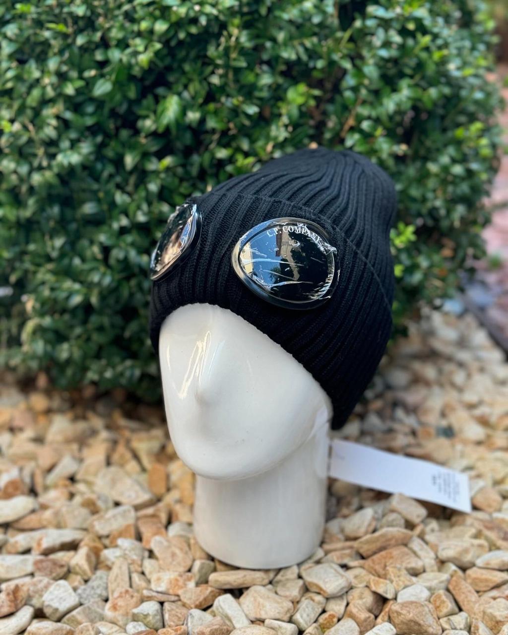 Шапка CP Company чорна з лінзами чоловіча жіноча C П Компані, фото 1