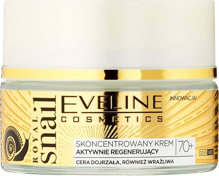 Концентрований крем для обличчя Eveline Cosmetics Royal Snail Активна регенерація 70+ 50 мл