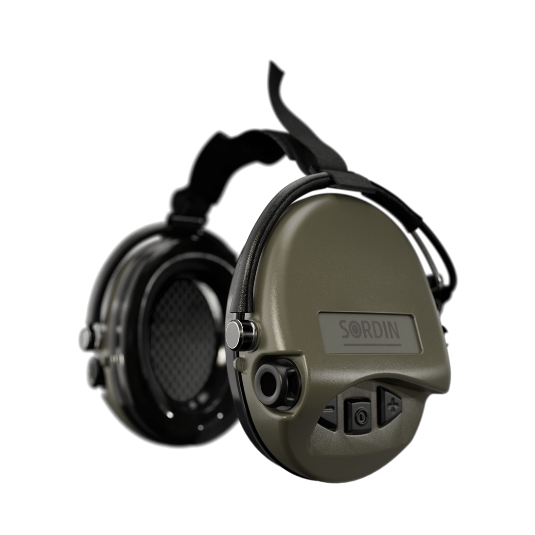 Активні навушники Sordin Supreme MIL AUX, Slim, задній тримач green 76308-06-S