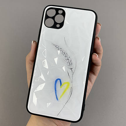 Чохол для Apple iPhone 11 Pro Max патріотичний чохол із колоском на телефон айфон 11 про макс білий f8e, фото 1