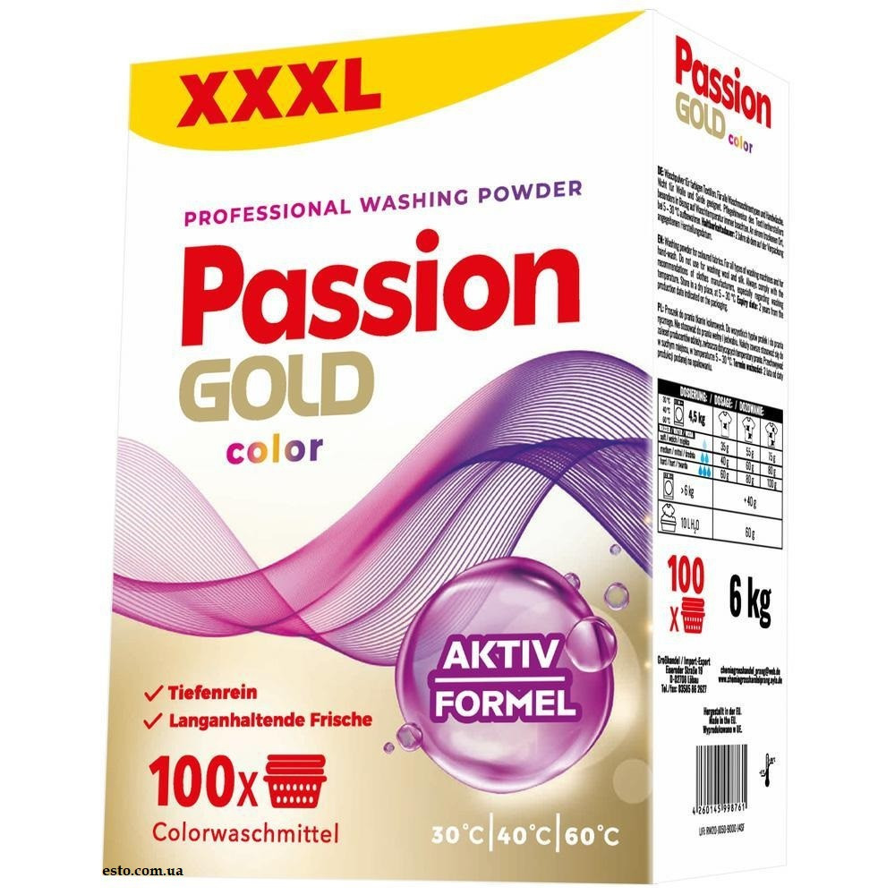 Пральний порошок Passion Gold Color 6 кг 100 прань