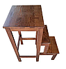Стілець драбина трансформер для кухні будинку табурет складний дерев'яний табуретка сходи з дерева складна на 3 сходинки, фото 8