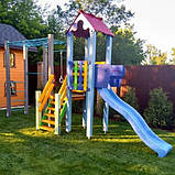 Дитячий комплекс "Котик" із високою гіркою 180 см (Розмір 6,47х1,55х3,95), фото 3