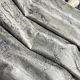 Турецький комплект оксамитових штор на тасьмі  Розмір 200х280см  Колір Сірий, фото 6