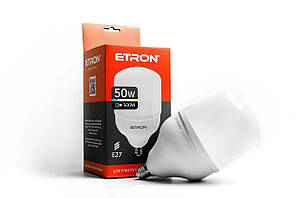 LED лампа ETRON T140 50Вт 220V 6500K біле світло E27, світлодіодна лампа 1-EHP-305
