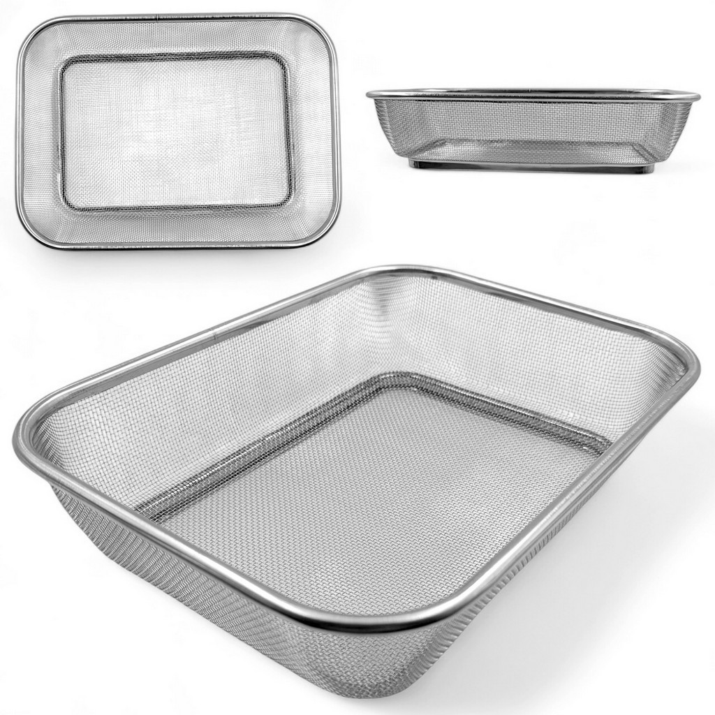 Сито прямокутне 34 см x 25 см x 8,2 см ( нерж.