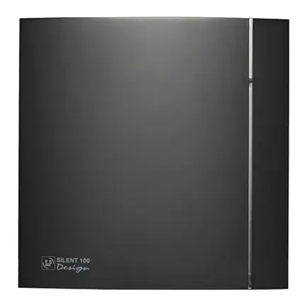 Витяжний вентилятор Soler&Palau SILENT-100 CRZ MATT BLACK DESIGN-4C чорний матовий, фото 1
